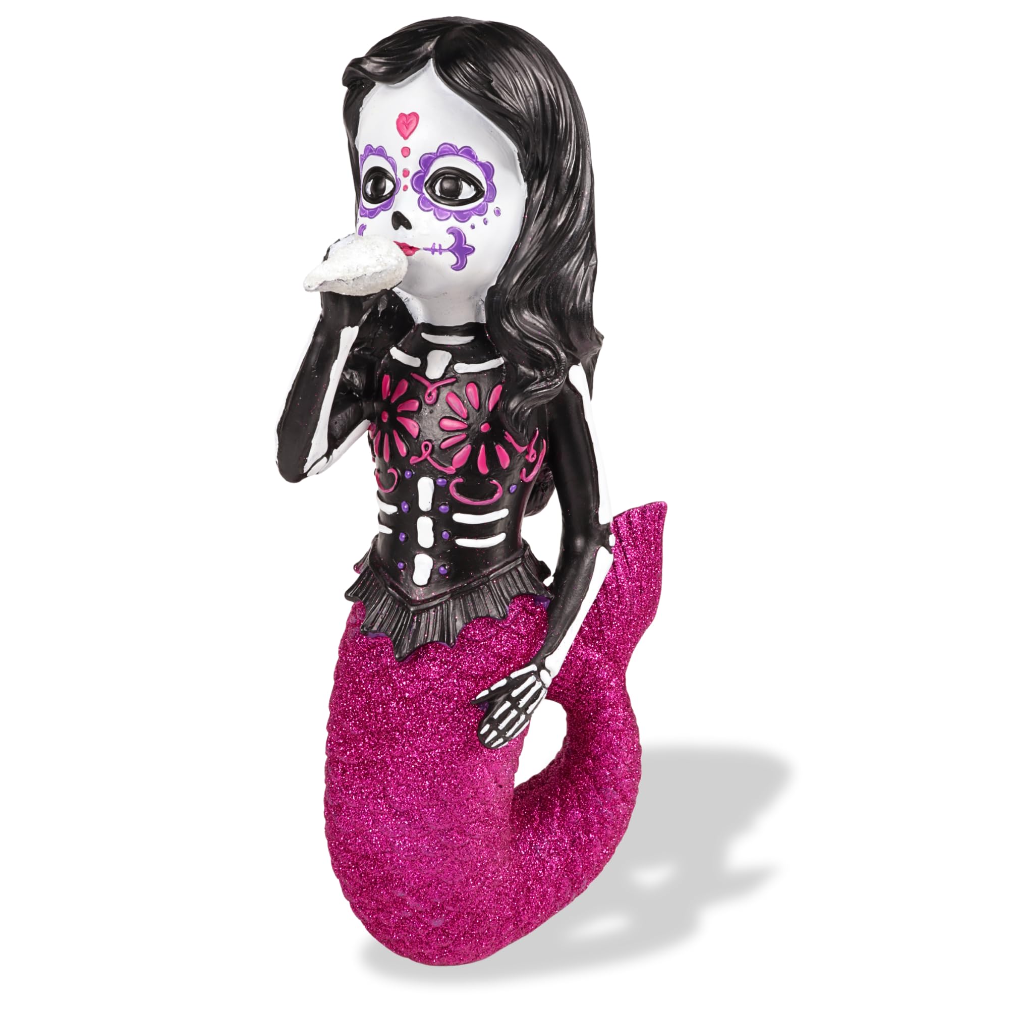 Amazon.com: Needzo Large Dia De Los Muertos Sugar Skull Mermaid